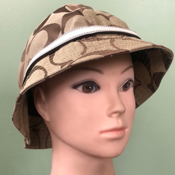 Coach Women\'s Brown Signature Logo Buckle Bucket Hat Size M/L main image 8